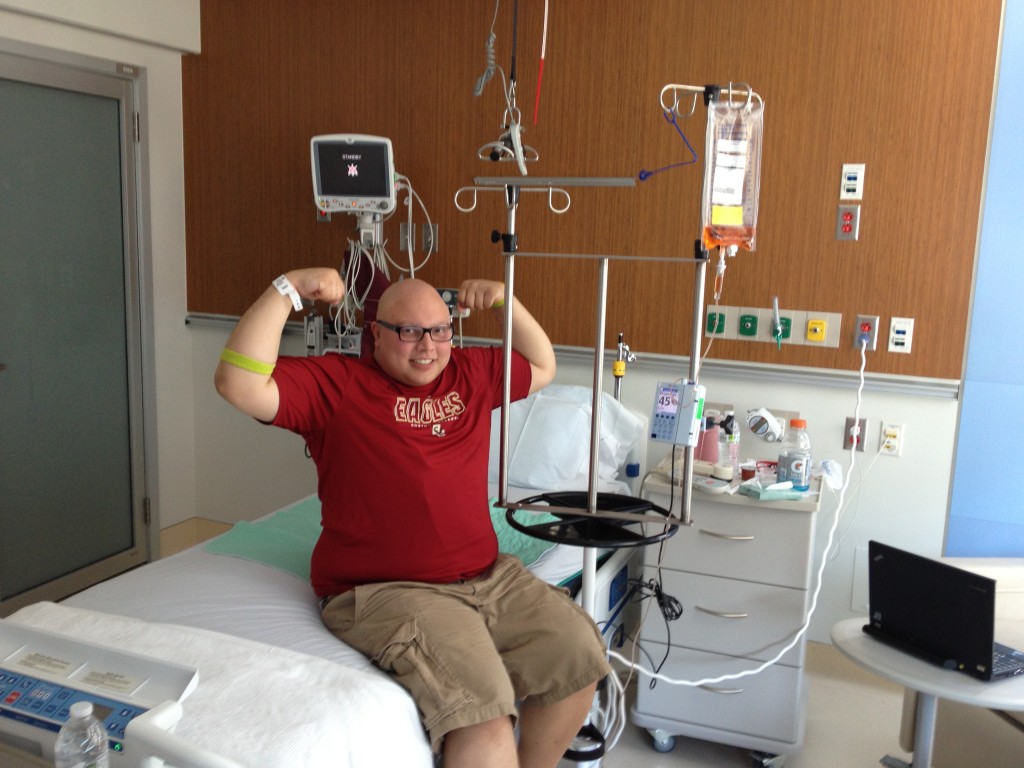 cancer patient Will Issa showing strength at hospital- Joe Andruzzi Foundation