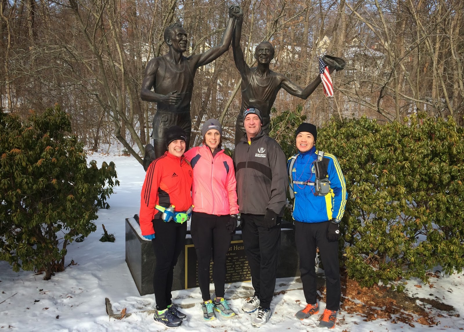 Team JAF runners training for 118th Boston Marathon