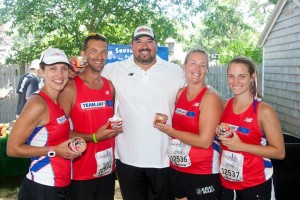 2015 Falmouth Road Race  runners & joe andruzzi