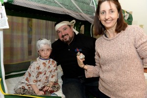 BOSTON, MA - JANUARY 29: Joe Andruzzi visits Aidan, and Mom at Boston Children